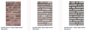 tégla falburkolat